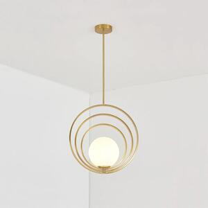 Toolight - Závesná stropná lampa Ring - zlatá - APP1217-1CP