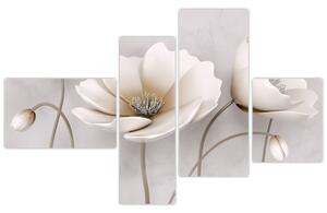 Obraz bieleho kvetu (Obraz 110x70cm)