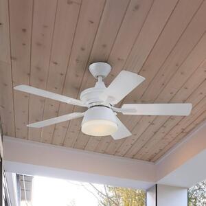 Stropný ventilátor Westinghouse, svetelný, 7316340, biely, tichý, Biela / opálová, Obývacia izba / jedáleň, Plast, Moderný