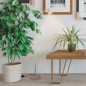 Stojacia lampa Skriva, béžové, nastaviteľné, kov, GU10, Krémová / jantárovo žltá, Obývacia izba / jedáleň, kov, Moderný, Stojaca lampa