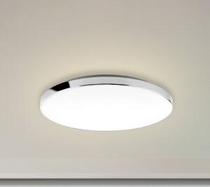 Stropné LED svetlo 3351216 chróm/biela, Ø 35,5 cm, 4 000 K, IP44, Chrómová / strieborná, Kúpeľňa, kov, Závesné svietidlo