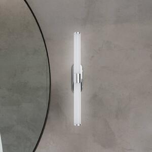 LED nástenné svetlo Runt, chróm, 4 000 K, IP44, dĺžka 40 cm, Chrómová / strieborná, Kúpeľňa, Plast, Moderný