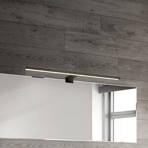 LED zrkadlo svetlo Dun 2 v 1, čierna matná, IP44, dĺžka 50 cm, Čierna, Kúpeľňa, Plast, Moderný, Nástenné svietidlo