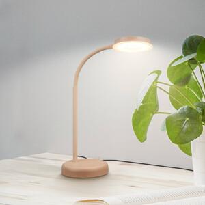 Briloner Stolová LED lampa Megg, béžová, kov, stmievač, 3 000 K, Krémová / jantárovo žltá, Obývacia izba / jedáleň, kov, Moderný, Stojacie svietidlo