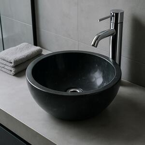 Kamenné umývadlo Gemma 501 leštený mramor Ø45 cm, black