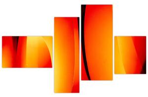 Oranžový abstraktný obraz (Obraz 110x70cm)