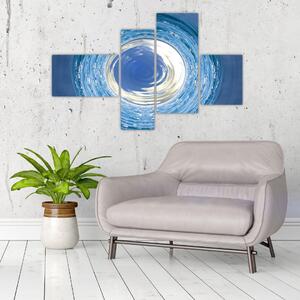 Moderný obraz - modrá abstrakcie (Obraz 110x70cm)