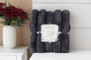 Deka Fluffy antracitová Jednobarevná deka 130/180