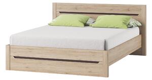 Manželská posteľ 160 cm Dessum 53 (dub sanremo + hnedá). Vlastná spoľahlivá doprava až k Vám domov. 1068141