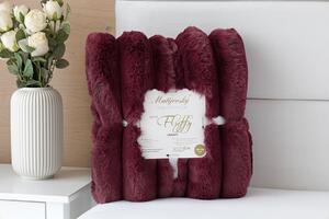 Deka Fluffy vínová Jednobarevná deka 130/180