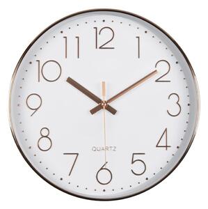 Nástenné hodiny 1xAA 29 cm biela/rose gold
