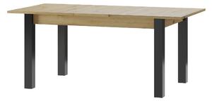 Jedálenský stôl Lorren 40 (dub artisan + čierna matná) (pre 6 až 8 osôb). Vlastná spoľahlivá doprava až k Vám domov. 1068170