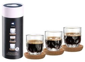 Leonardo poháre na espresso s tanierikmi Gocce 60 ml 6 ks