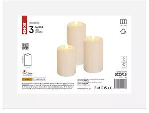 Emos LED dekorácia – 3× vosková sviečka, 3×AAA, časovač DCCV15 - LED sviečky