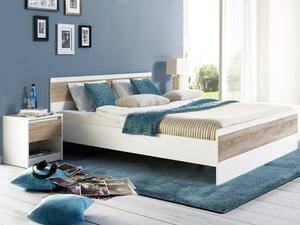 Manželská posteľ 160 cm Wanta 03 (biela + dub sonoma). Vlastná spoľahlivá doprava až k Vám domov. 1068249