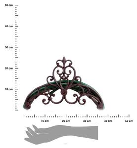 Kovový nástenný držiak na záhradnú hadicu Stella, 25,7x38,7 cm, hnedá