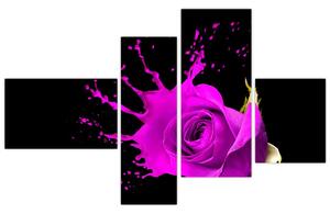 Abstraktný obraz ruža - obraz (Obraz 110x70cm)