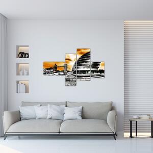 Abstraktný Londýn - moderný obraz (Obraz 110x70cm)