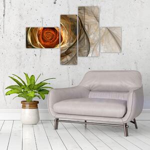 Abstraktný obraz ruže (Obraz 110x70cm)