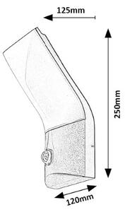 RABALUX 77172 Tolna vonkajšie nástenné svietidlo so senzorom LED 10W/770lm 3000K IP54 čierna
