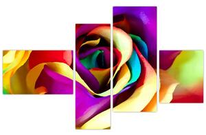 Abstraktný obraz ruže (Obraz 110x70cm)