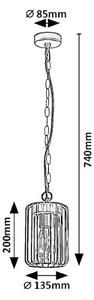 RABALUX 77107 Tarpa vonkajšie závesné svietidlo D135mm 1xE27 IP44 čierna