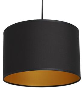 Luster na lanku ARDEN 3xE27/60W/230V čierna/zlatá