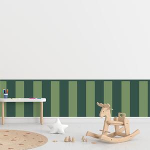 PIPPER. Textilná samolepiaca tapeta - Obdĺžnik - Zelená farba Farba: Kombinácia, Veľkosť: 60 cm