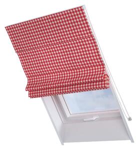 Roleta na strešné okno Rimini farba produktu červená látka vzorované