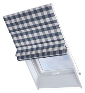 Roleta na strešné okno Rimini farba produktu tmavomodrá látka vzorované