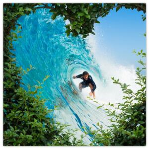 Abstraktný obraz surfistov (Obraz 30x30cm)
