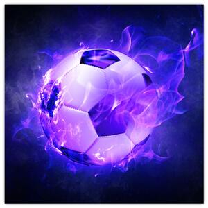 Horiace futbalová lopta - obraz (Obraz 30x30cm)