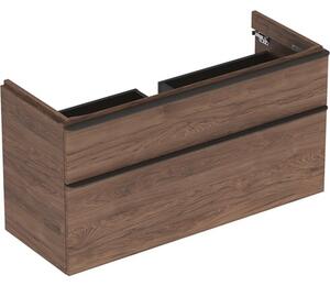 Kúpeľňová skrinka pod umývadlo Geberit Smyle Square 118,4x62x47 cm orech 500.355.JR.1