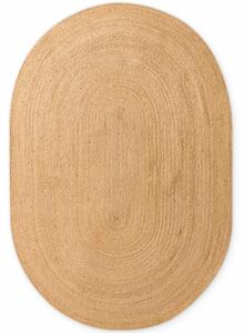 Hanse Home , Kusový koberec Jute Braided 106005 Gold ovál, 160x230 ovál, béžová, chodba / predsieň