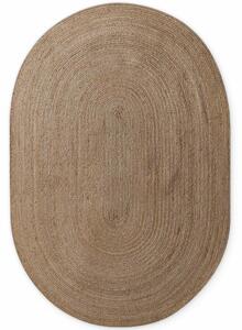Hanse Home , Kusový koberec Jute Braided 106006 Grey Brown ovál, 160x230 ovál, hnedá, chodba / predsieň