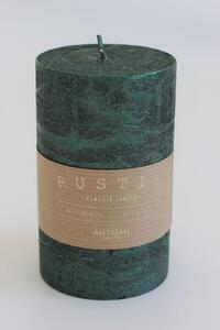 Zelená voňavá sviečka RUSTIC METALIC 11cm
