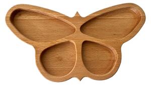 Drevená miska - Motýľ 28,5 cm