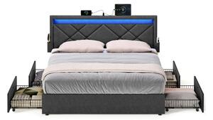 Manželská posteľ s LED osvetlením 180 cm RMB825GN02