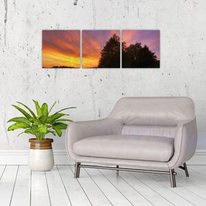 Farebný západ slnka - obraz (Obraz 90x30cm)
