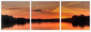 Západ slnka na jazere, obraz (Obraz 90x30cm)