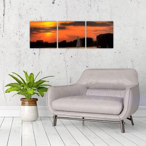 Západ slnka na vode - obraz na stenu (Obraz 90x30cm)
