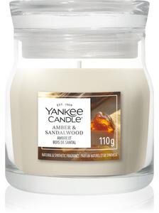 Yankee Candle Amber & Sandalwood vonná sviečka Signature 110 g