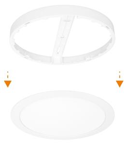 Solight WD242-W - LED panel 2v1 18W/230V 3000/4000/6000K priemer 22,5 cm IP54 biela