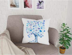 Obliečka na vankúš Vitaus Love Tree Azul, 43 × 43 cm