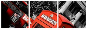 Londýnska telefónna búdka - moderné obrazy (Obraz 90x30cm)