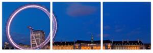 Londýnske oko v noci - obraz (Obraz 90x30cm)