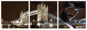 Nočný Tower Bridge - obraz (Obraz 90x30cm)