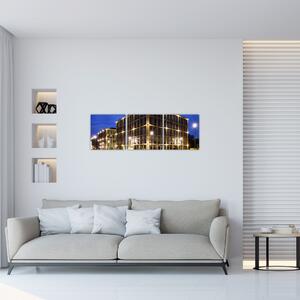 Osvetlené budovy - obraz (Obraz 90x30cm)
