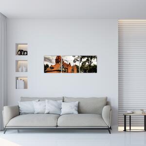 Tehlový dom - obraz (Obraz 90x30cm)