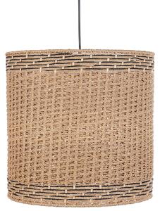 Závesná lampa prírodná s tienidlom z papierového lana boho závesné svietidlo do interiéru